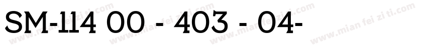 SM-114 00 - 403 - 04字体转换